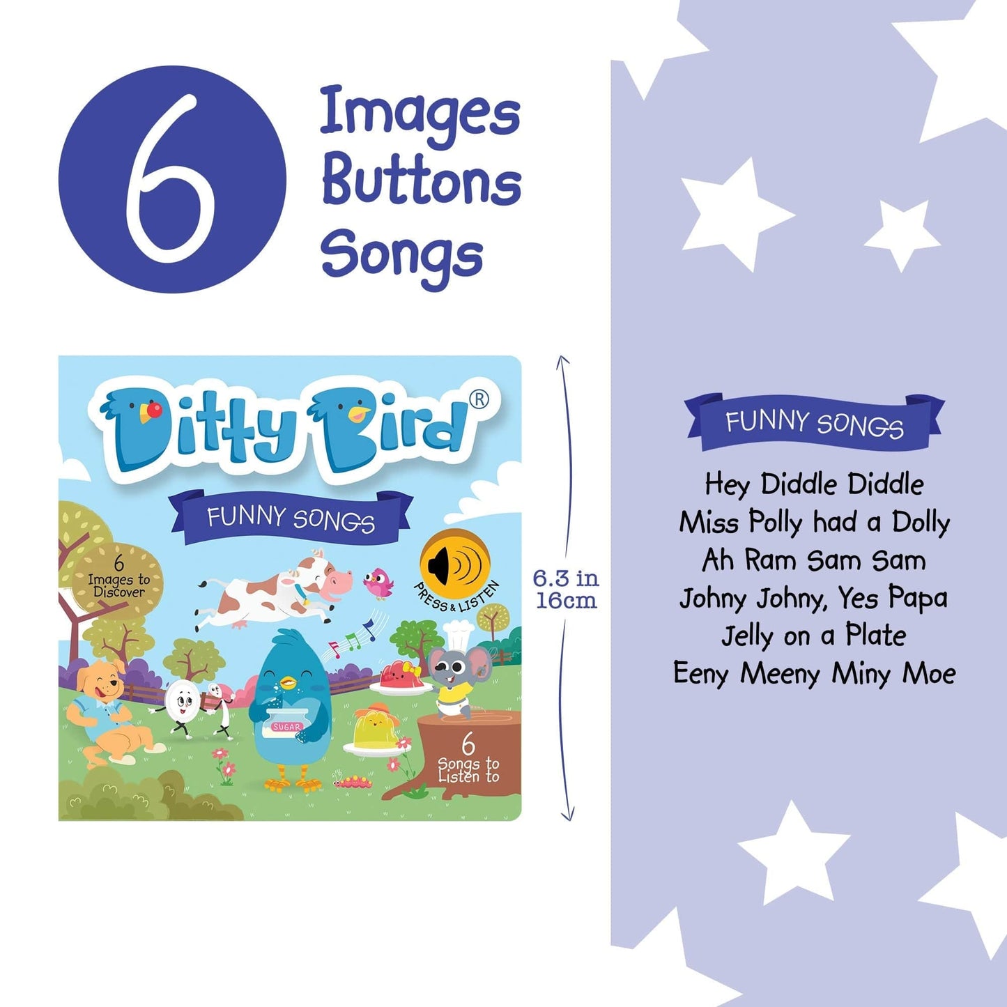 Ditty Bird Libros Libro Interactivo Musical Funny Songs DI018