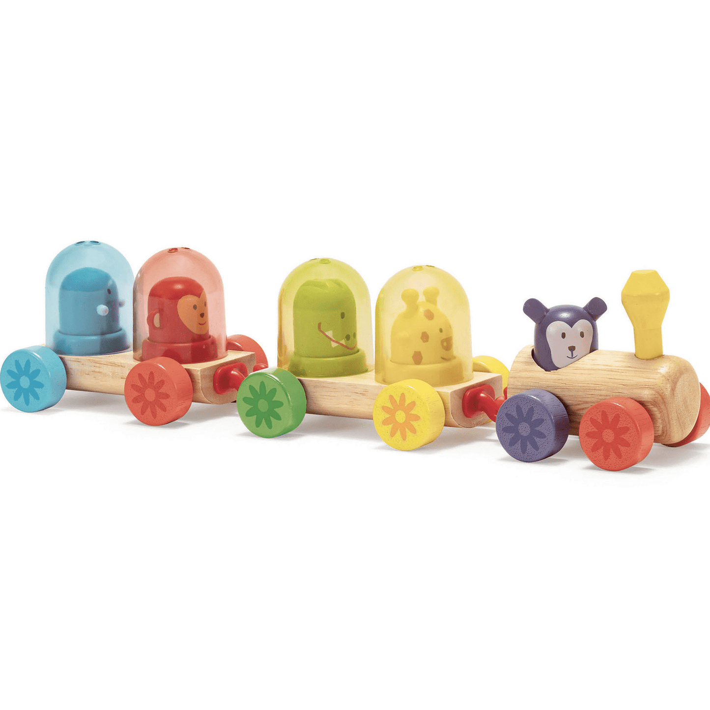 DJECO Arrastres Tren De Madera Rainbow DJ06326