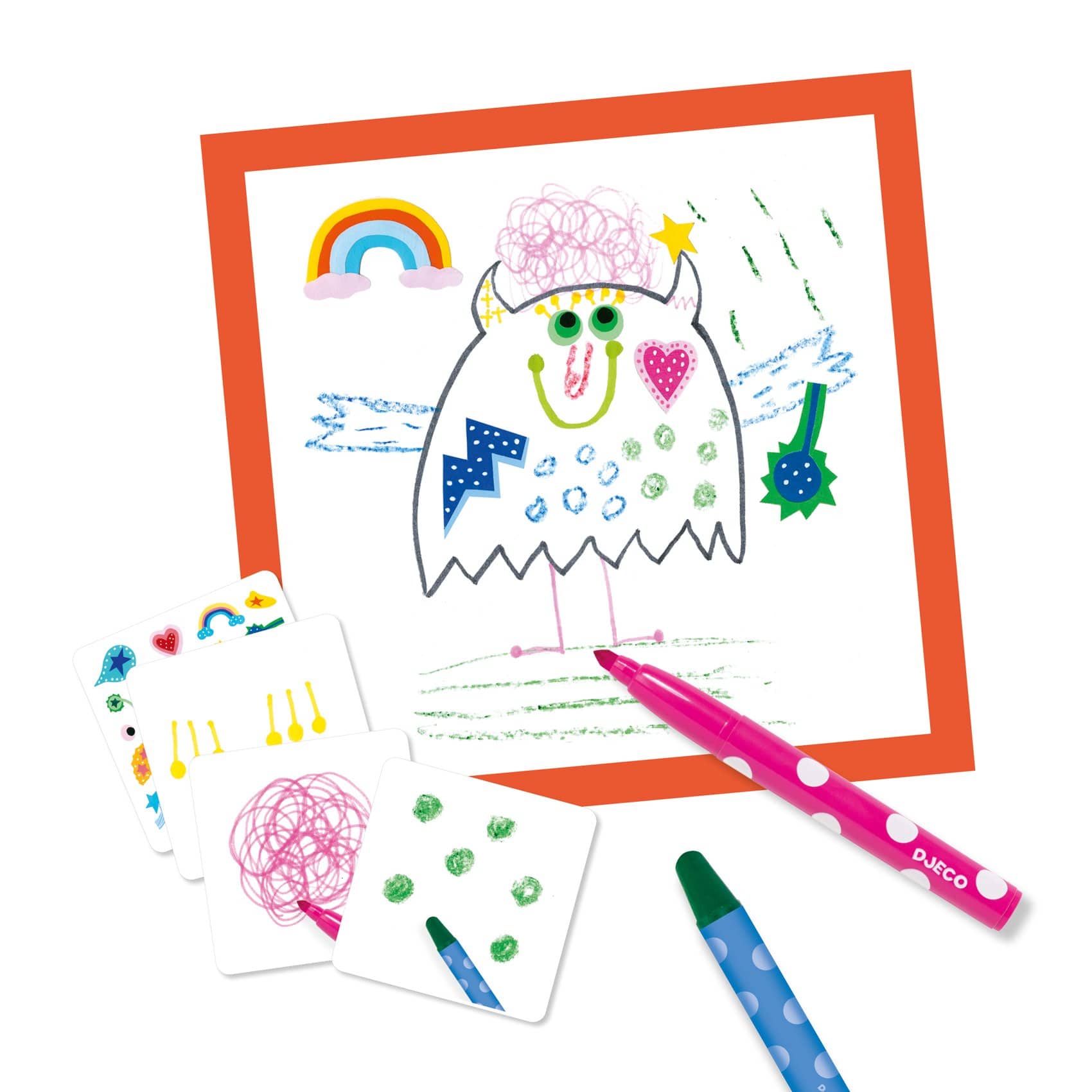DJECO Arte y Manualidades Juego Dibujar Juntos Monstruos DJ09290