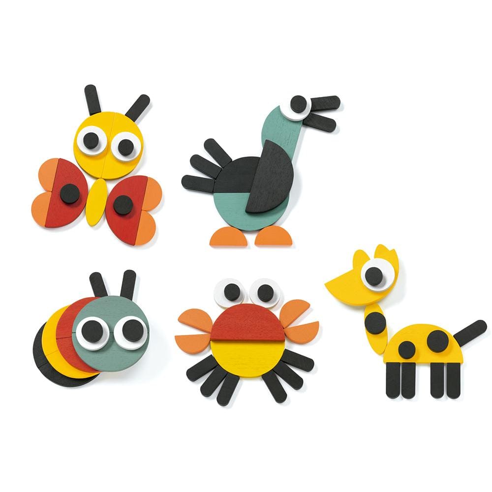 DJECO Bloques y Construcción +3 Juego de Construcción Ze Geoanimo DJ06432