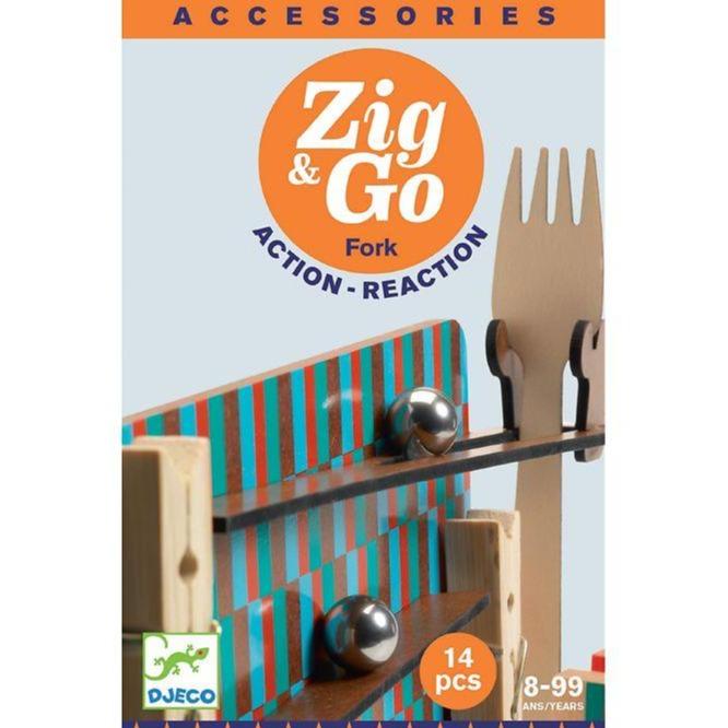 DJECO Bloques y Construcción Juego de acción y reacción Zig and Go Fork 14 piezas - Djeco DJ05646