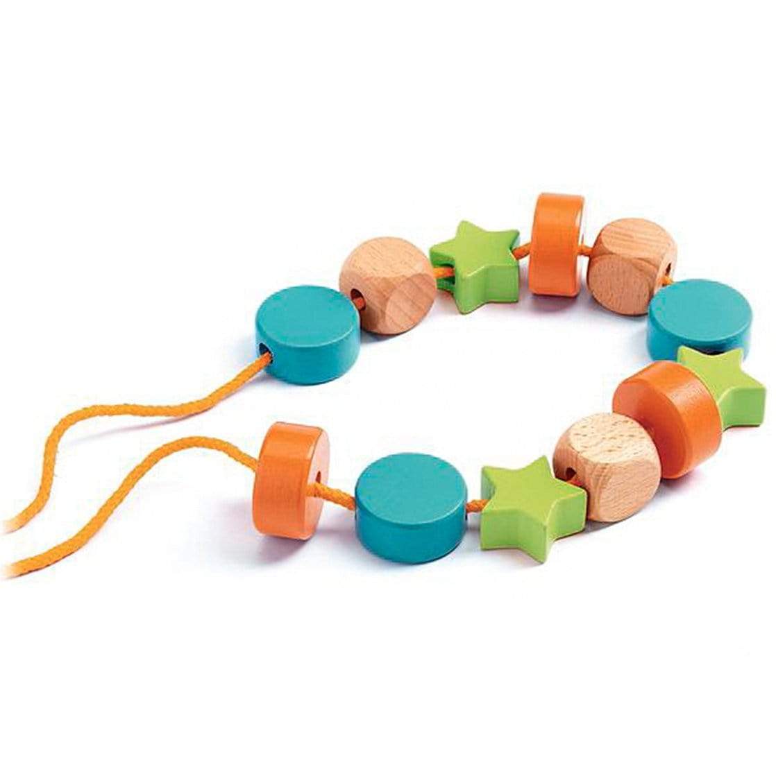 DJECO Destreza y Habilidades +1 Juego de Enlazar Filacolor: Cordones y Cuentas DJ06160