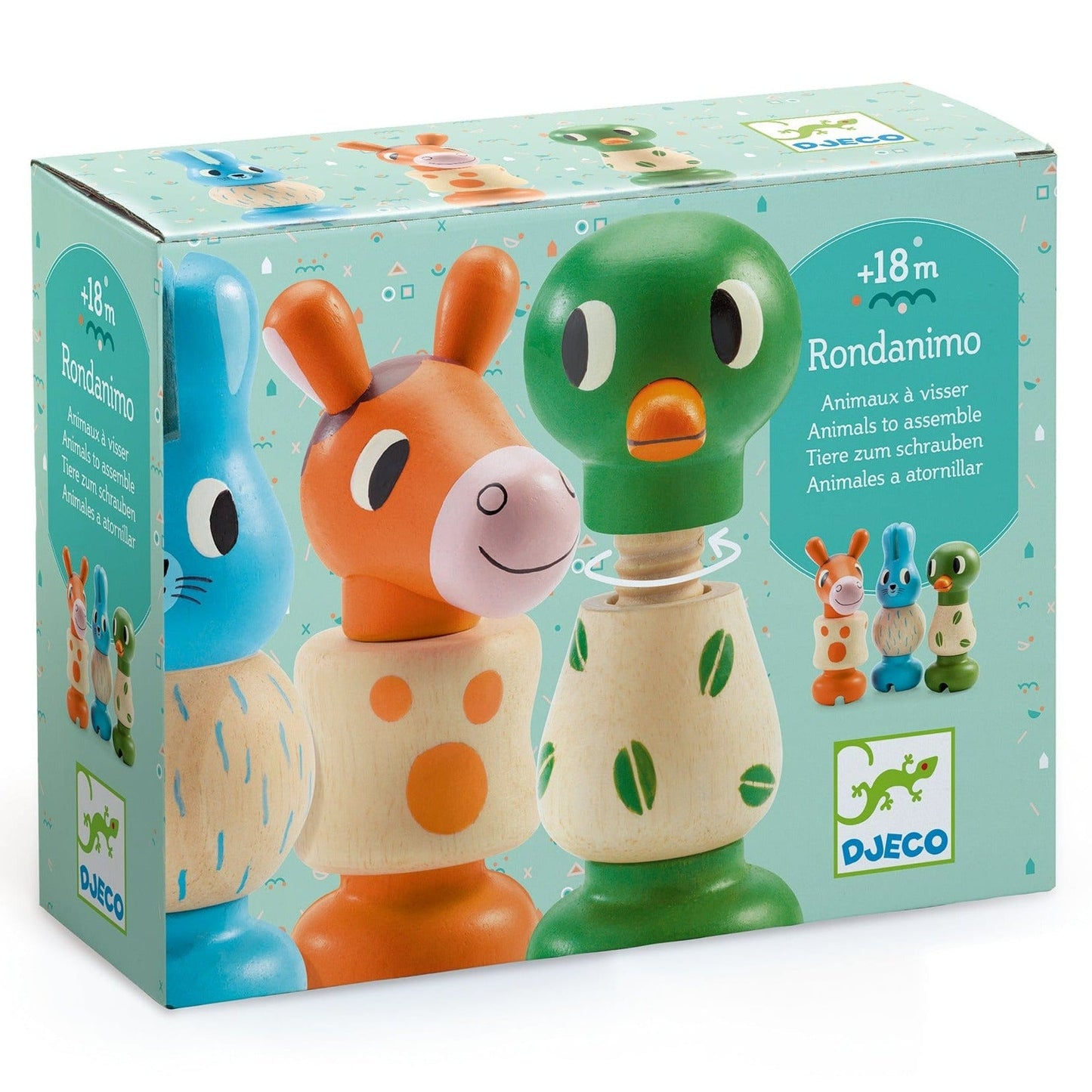 DJECO Destreza y Habilidades Juego de Atornillar Rodanimo DJ06312