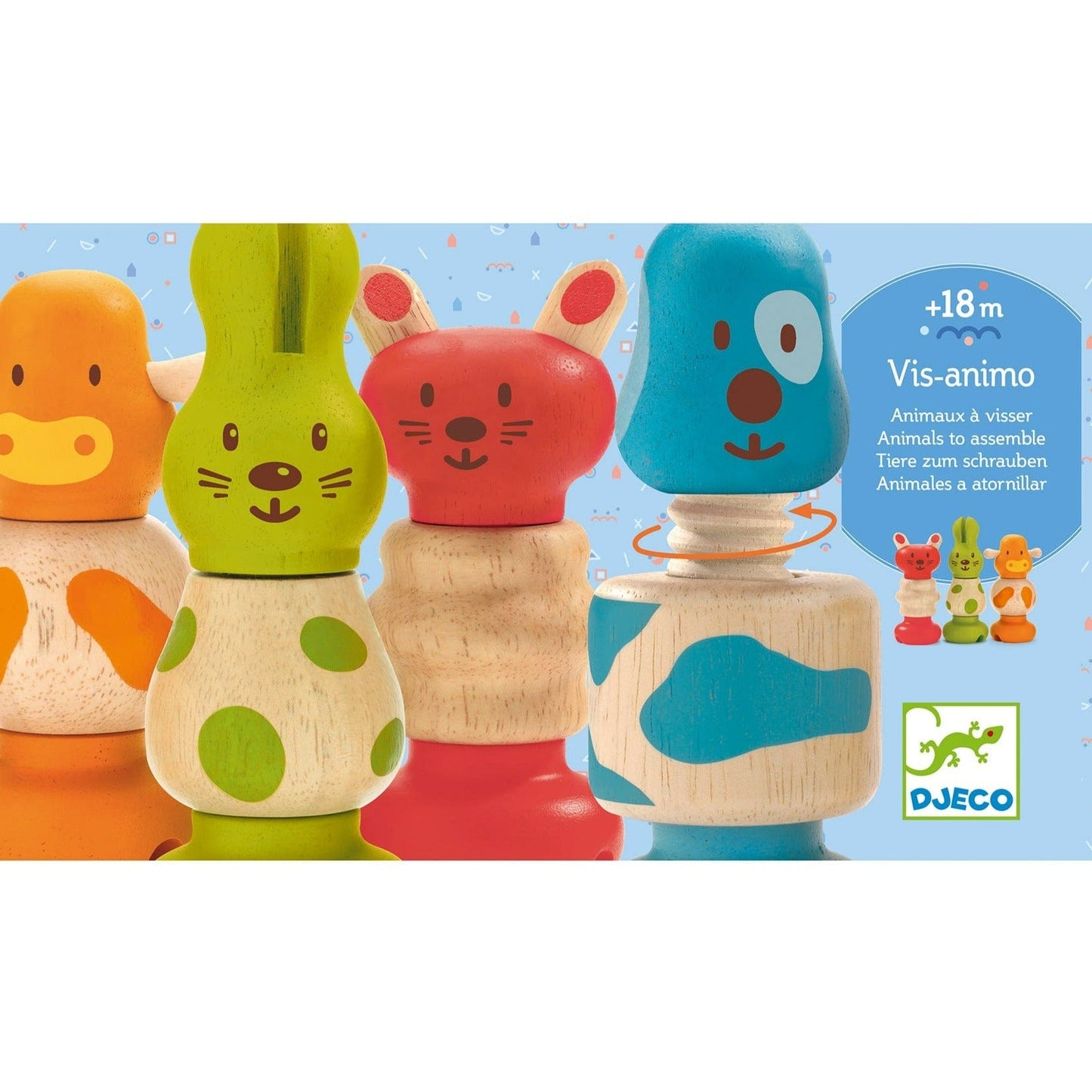 DJECO Destreza y Habilidades Juego de Atornillar Vis Animo DJ06304