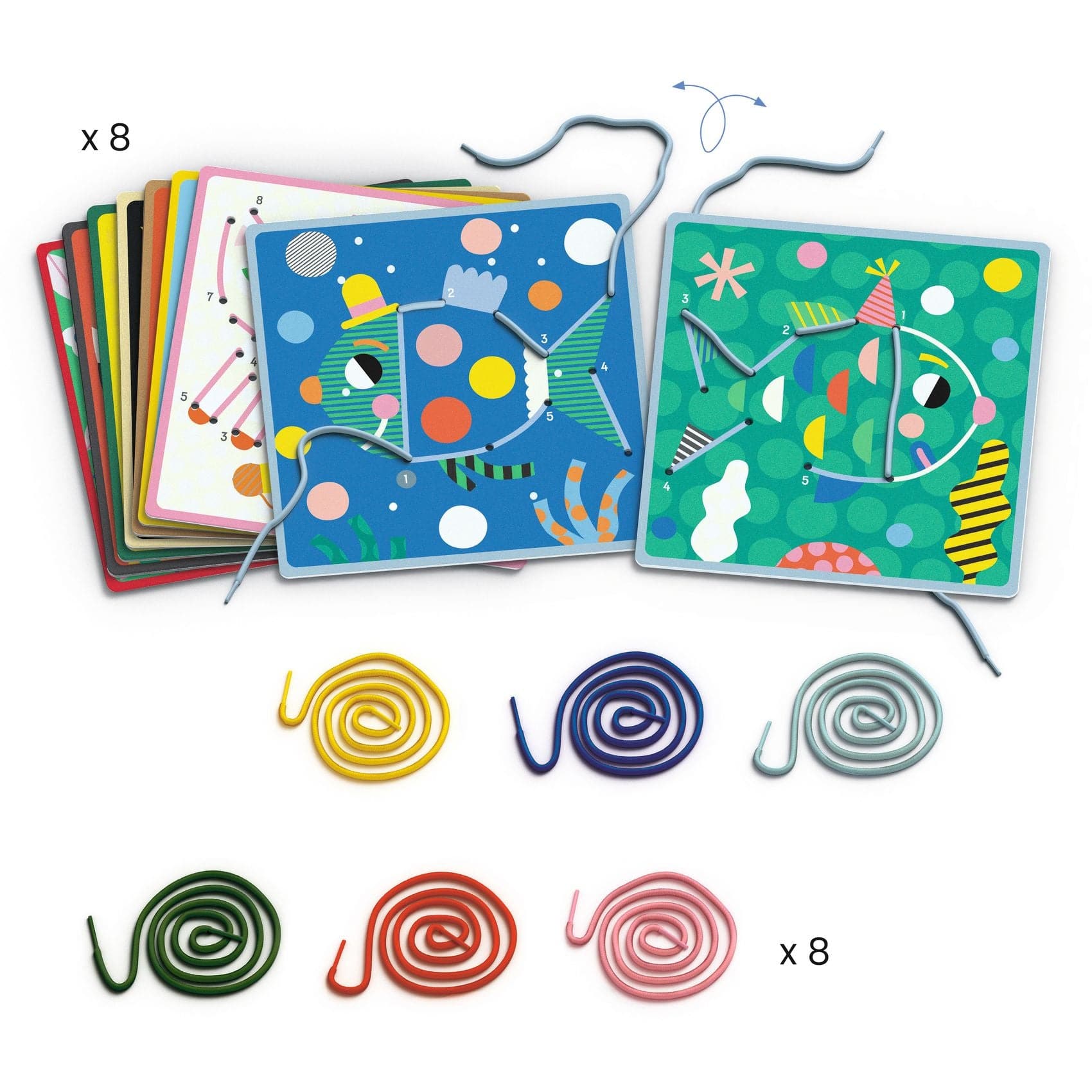 DJECO Destreza y Habilidades Juego Educativo Dottodot lacing DJ08326