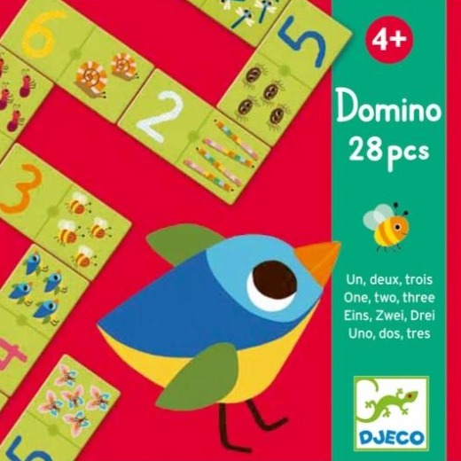 DJECO Juegos de memoria y lógica Dominó 1, 2, 3 DJ08168