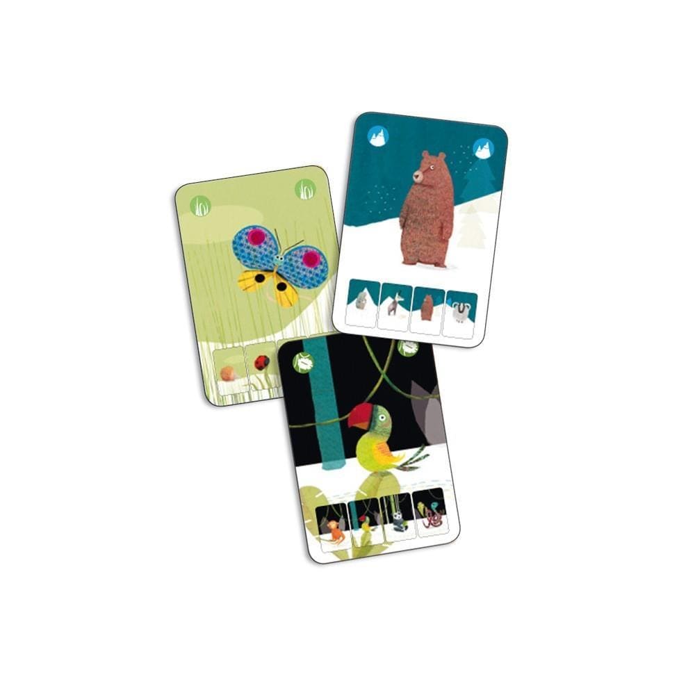 DJECO Juegos de mesa +3 Juego de Cartas Mini Nature DJ05128