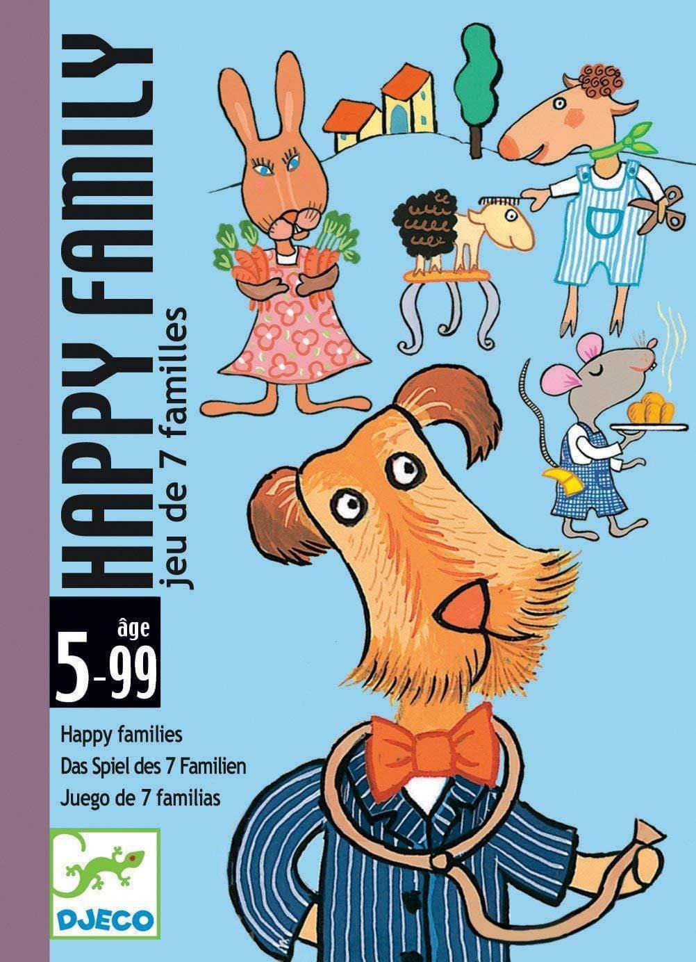 DJECO Juegos de mesa +5 Juego de Cartas Happy Family DJ05115
