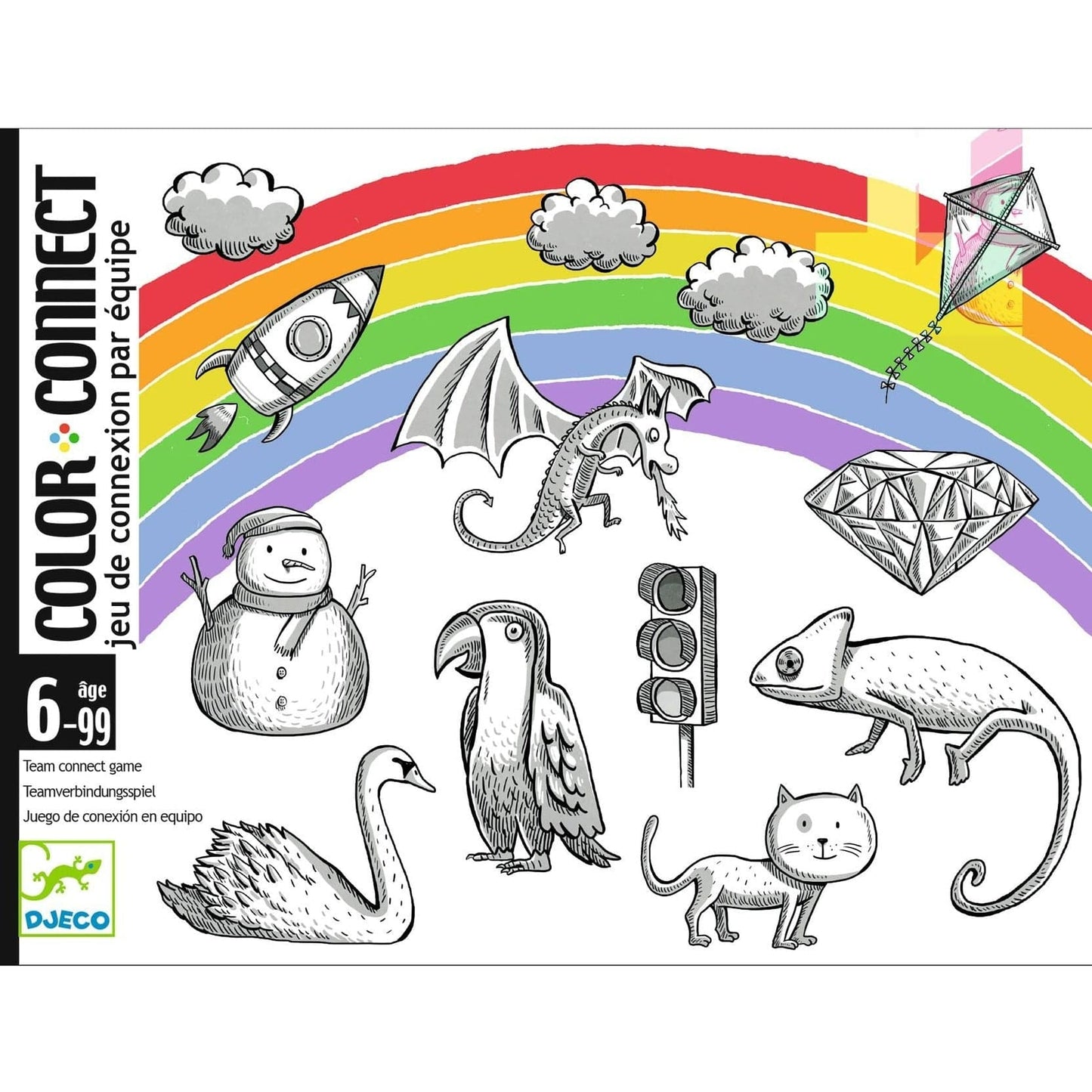 DJECO Juegos de mesa Juego de Cartas Color Connect DJ05088