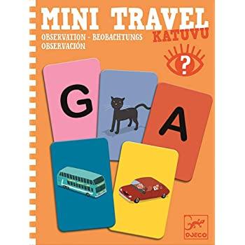 DJECO Juegos de mesa Juego de Observación Mini Travel Katuvu DJ05371