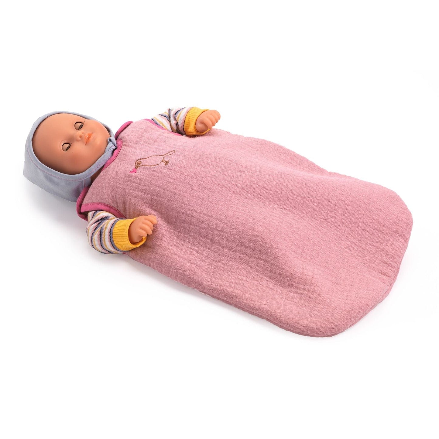 DJECO Juegos de roles Saquito de dormir sleeping bag para muñecas Pomea Rose DJ07846