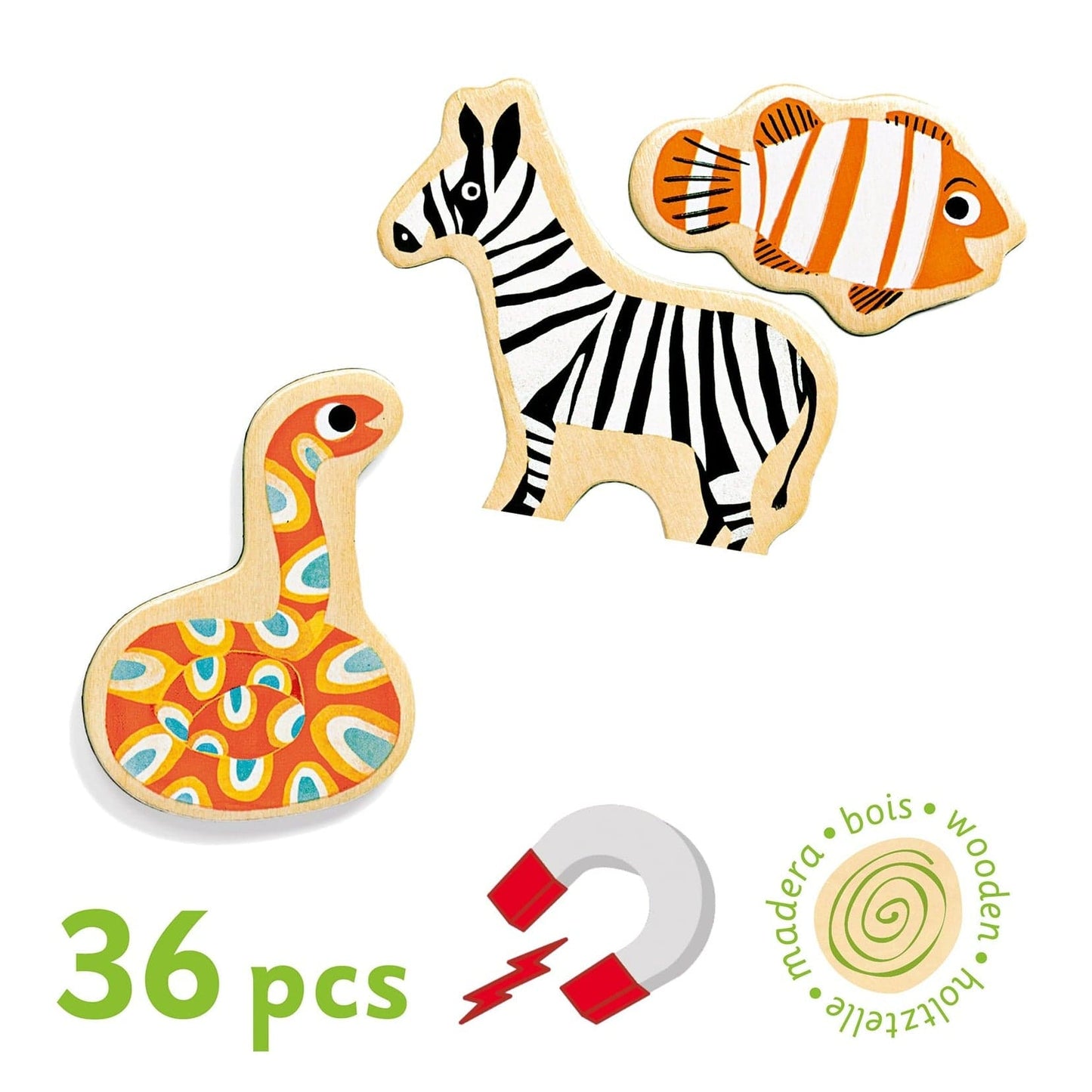 DJECO Juegos Magnéticos Juego Madera Magnético Magnimo DJ03124