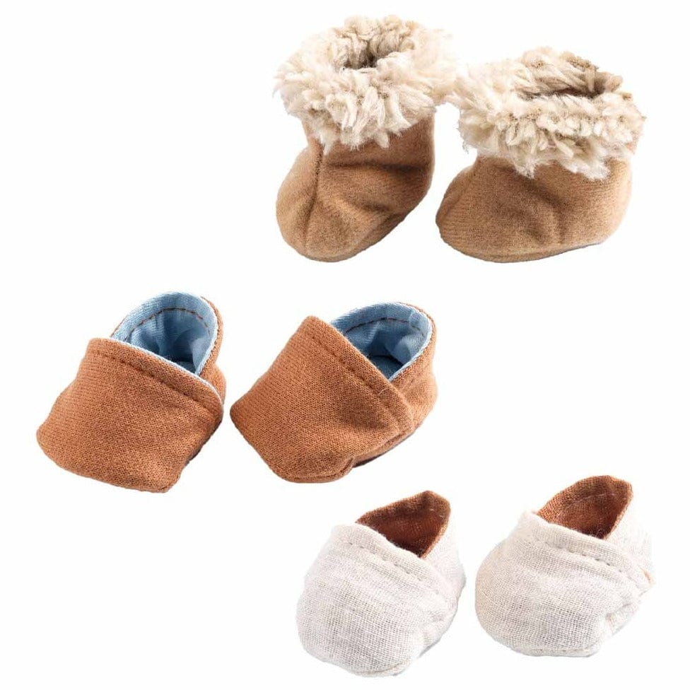 DJECO Muñec@s Conjunto 3 Pares de Zapatillas - Pomea DJ07899