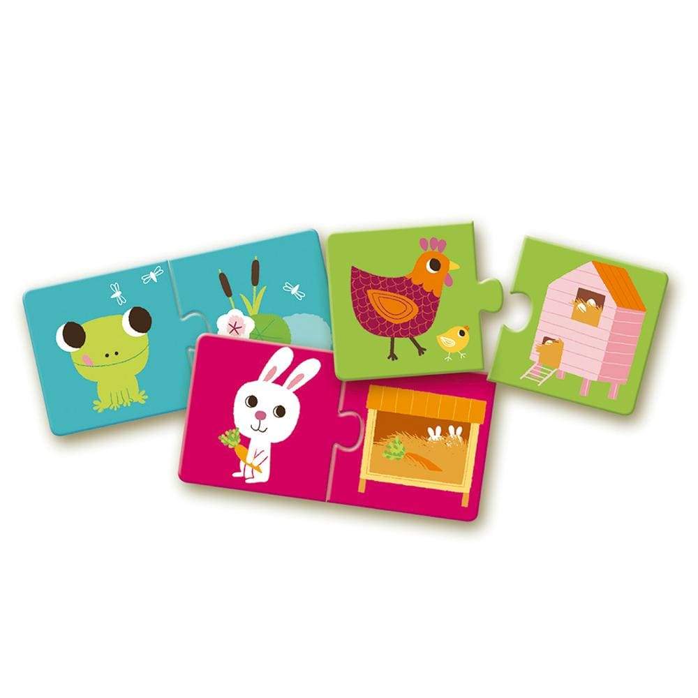 DJECO Puzzles y encajes +2 Puzzle Educativo Hábitat DJ08164