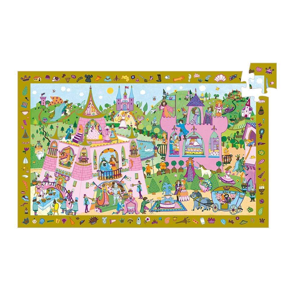 DJECO Puzzles y encajes +3 Puzzle Observación Princesas 54 piezas DJ07556