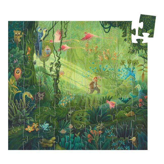 DJECO Puzzles y encajes +5 Puzzle Silueta en la jungla 54 piezas DJ07244