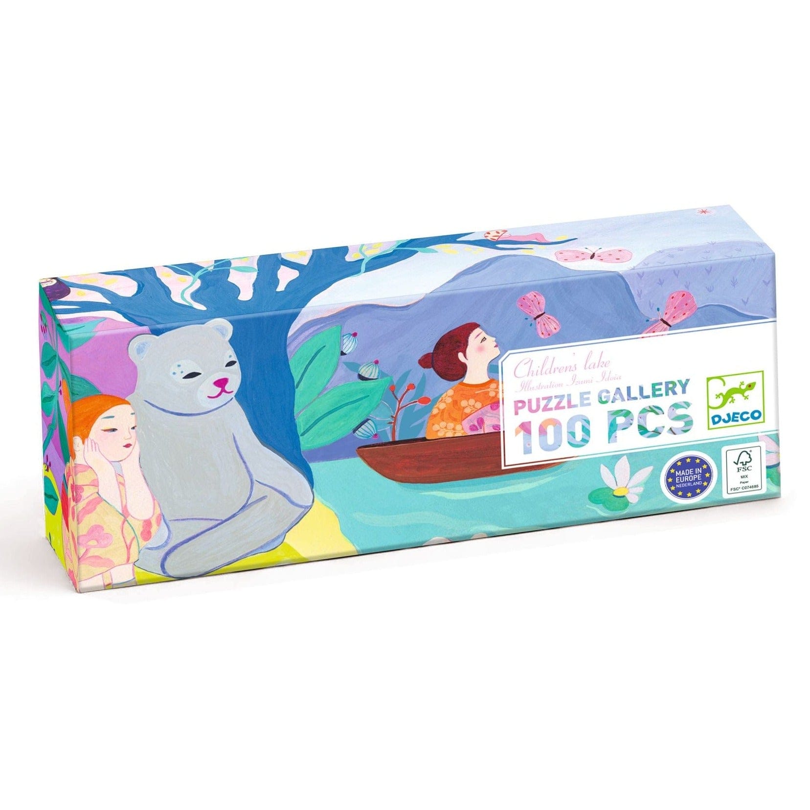 DJECO Puzzles y encajes Gallery Puzzle - Lago de los niños 100 piezas DJ07635