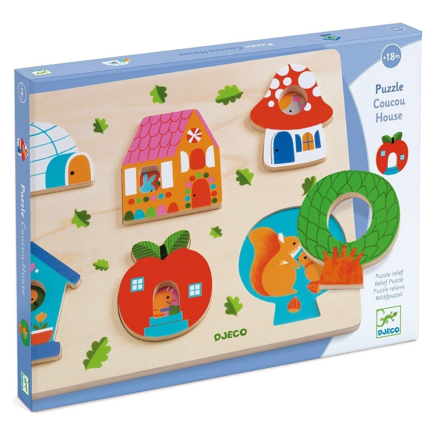 DJECO Puzzles y encajes Puzzle de encaje de madera hogar
