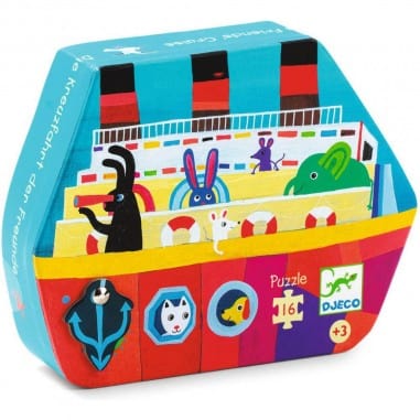 Djeco Puzzles y encajes Puzzle de siluetas Crucero de amigos 16 piezas DJ07274
