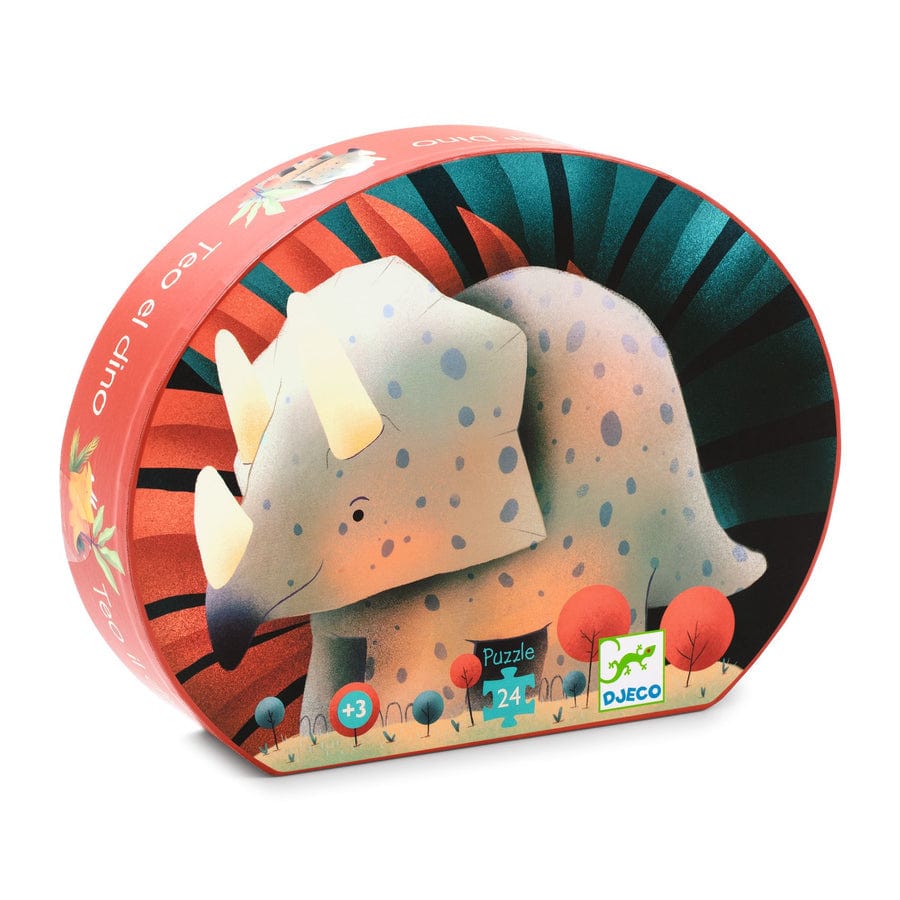 Djeco Puzzles y encajes Puzzle de siluetas Teo el Dinosaurio