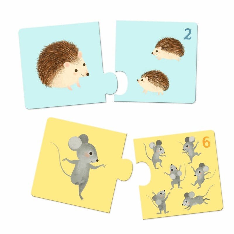 Djeco Puzzles y encajes Puzzle Duo Animales Bebé DJ08197
