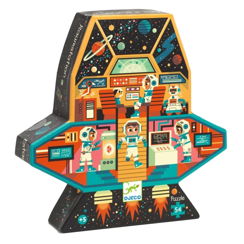 DJECO Puzzles y encajes Puzzle Estación Espacial 54 Piezas DJ07291