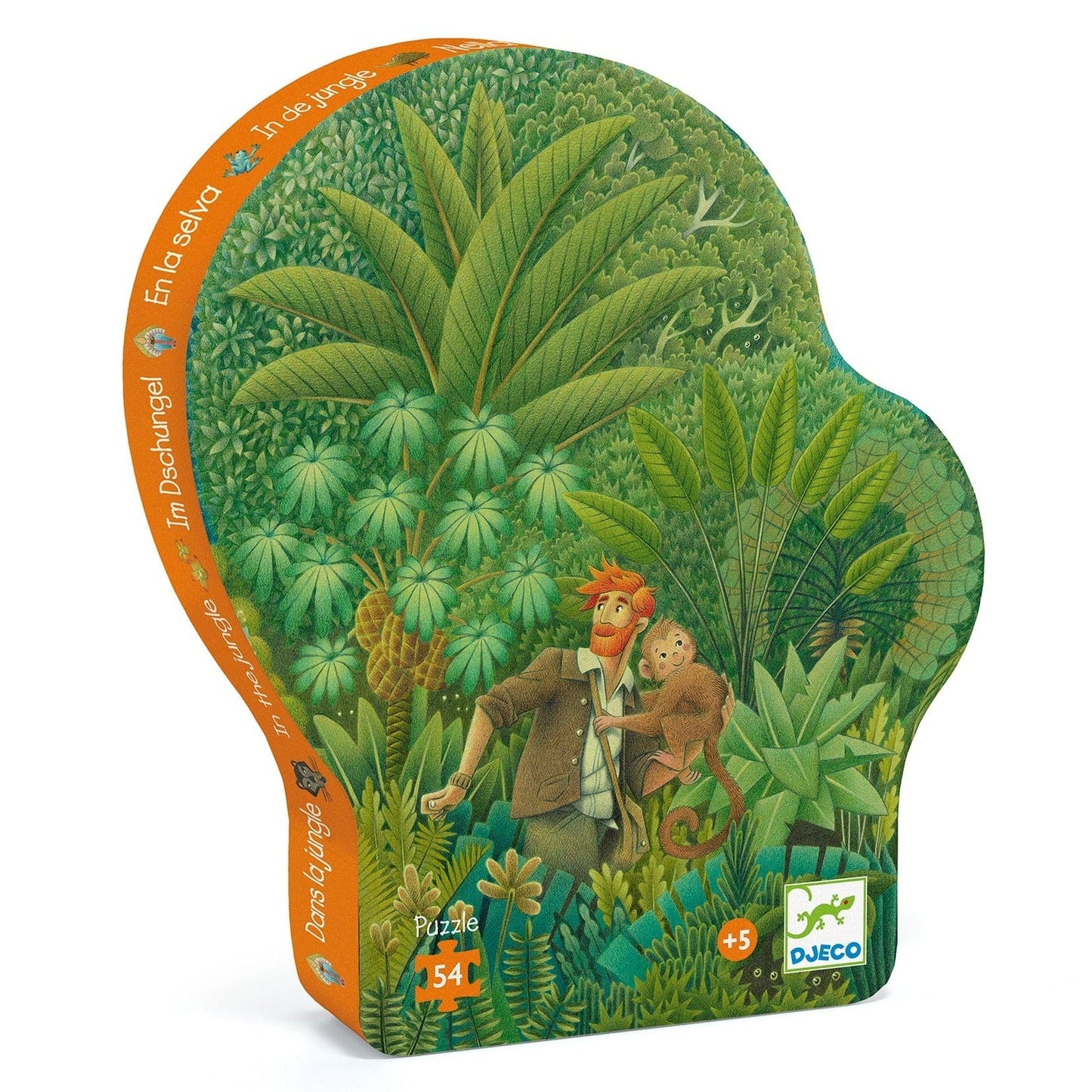 DJECO Puzzles y encajes Puzzle Silueta en la jungla 54 piezas DJ07244