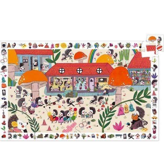 DJECO Puzzles y encajes Puzzle The Hedgehog School 35 piezas DJ07595