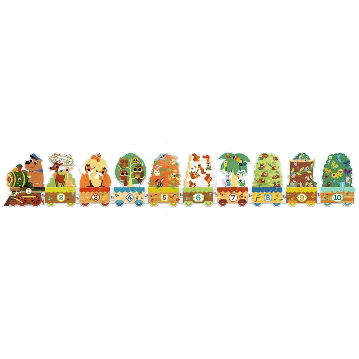 Djeco Puzzles y encajes Puzzle Tren yo cuento DJ08194