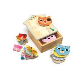 DJECO Puzzles y encajes Rompecabezas mezcla de disfraces de gatos DJ01678