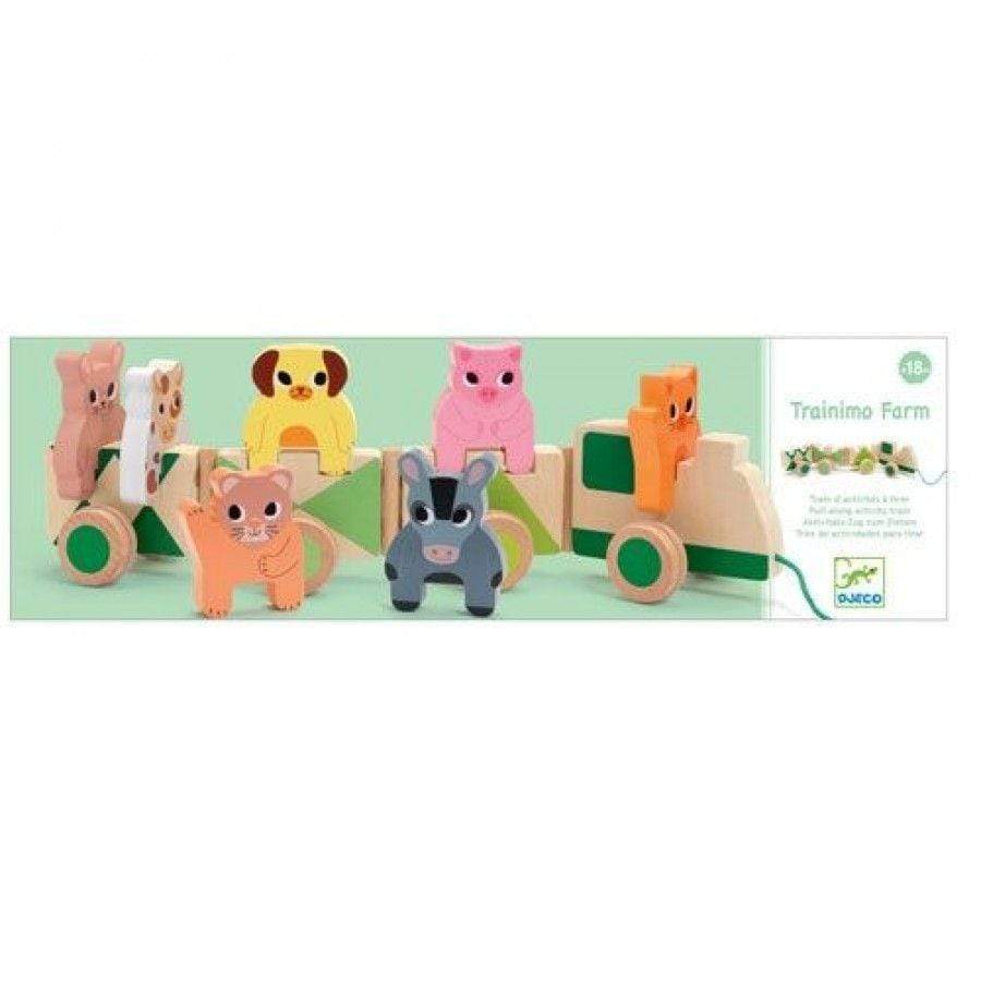 DJECO Transportes +1 Tren de arrastre armable Tranimo Farm - Djeco DJ06317
