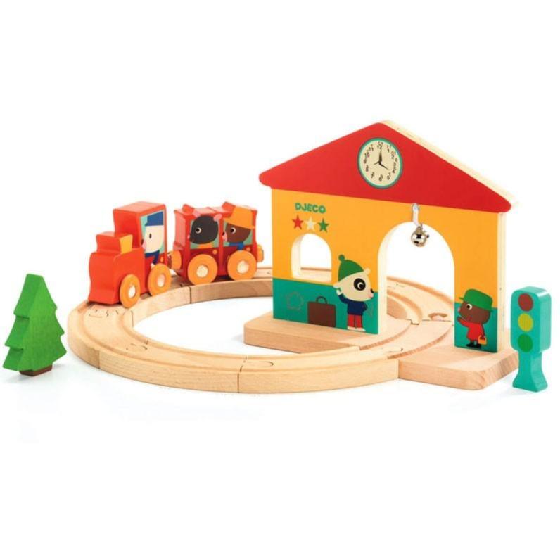 DJECO Transportes Mini tren de madera de Djeco DJ06389