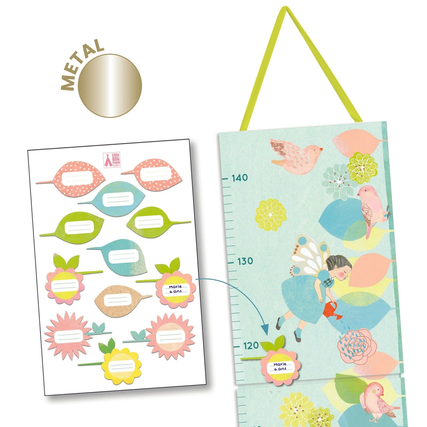 Little Big Room Decoración Medidor de Altura Primavera DD04052