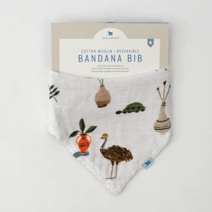 LITTLE UNICORN Accesorios bebé Babero reversible Bandana Muselina - Safari UF0603