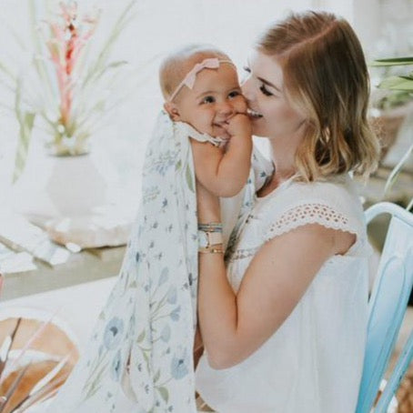 LITTLE UNICORN Accesorios bebé Manta Deluxe Swaddle Muselina - Blue Windflower UB0508