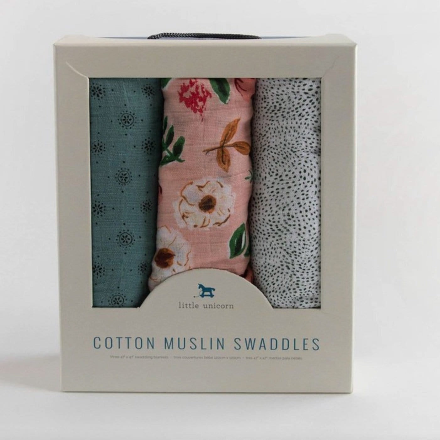 LITTLE UNICORN Accesorios bebé Pack 3 Tutos Muselina Swaddle - Vintage Floral Set UB0043