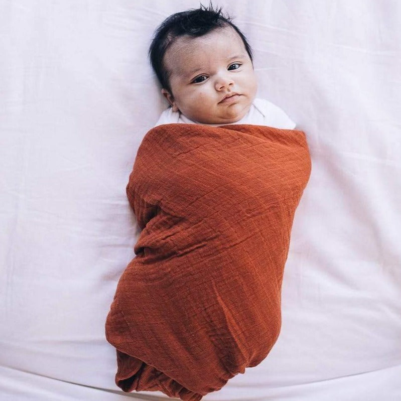 LITTLE UNICORN Accesorios bebé Tuto Swaddle Muselina - Rust UB01B3
