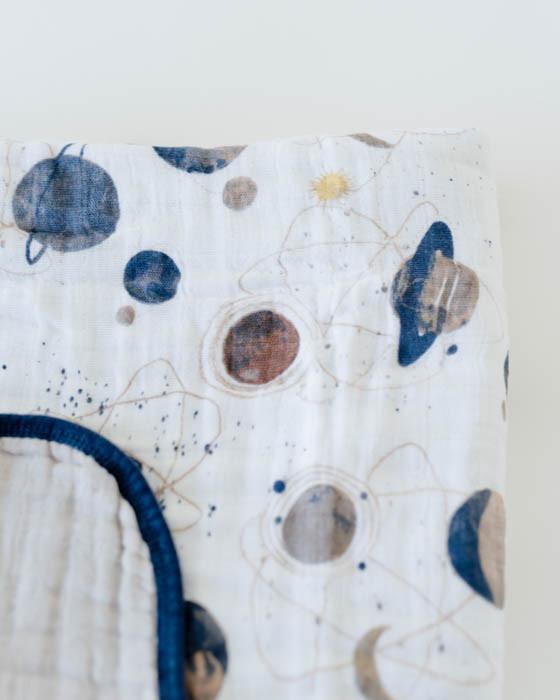 LITTLE UNICORN Decoración Edredón Manta de muselina de algodón - Planetary UB0216