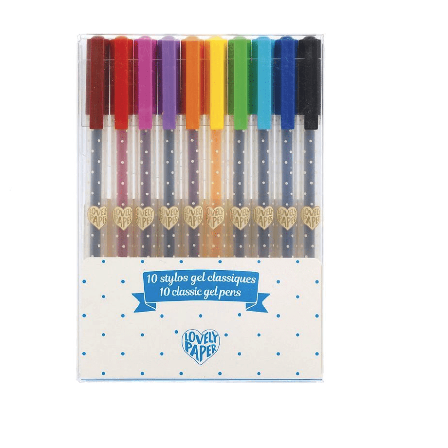 Lovely Paper Arte y manualidades 10 Lápices de colores gel clásicos DD03759