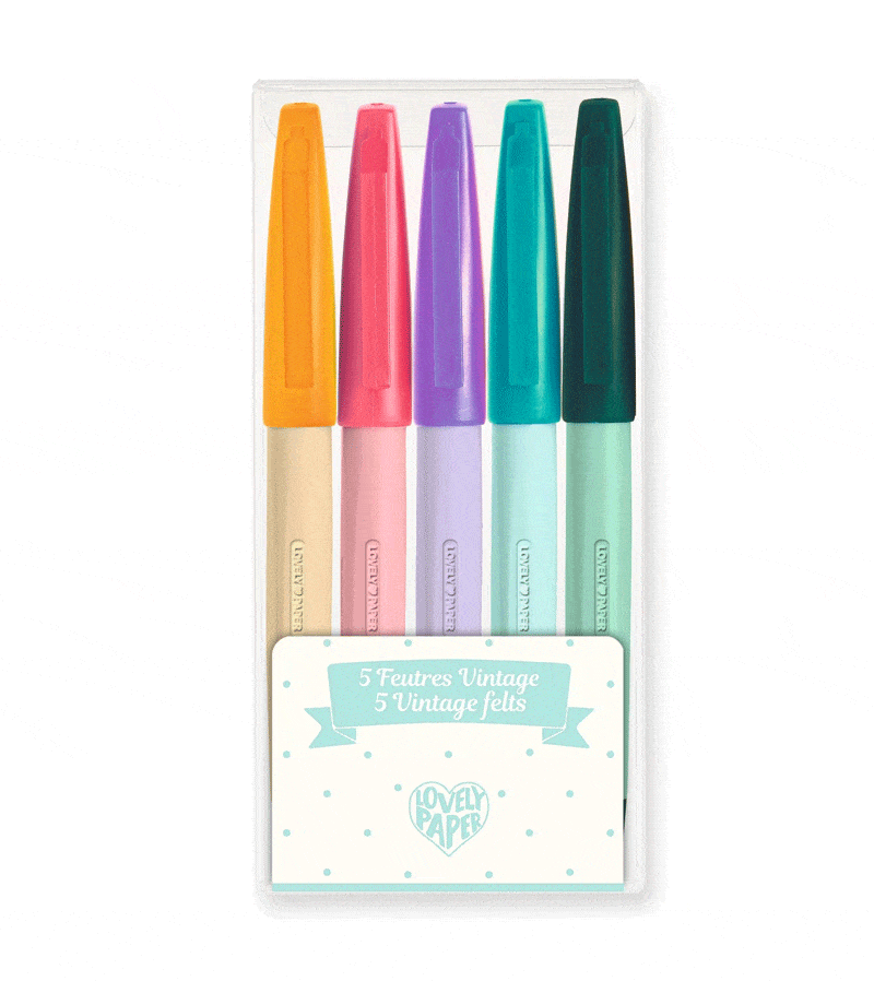Lovely Paper Arte y Manualidades 5 Lápices estilo Vintage DD03790