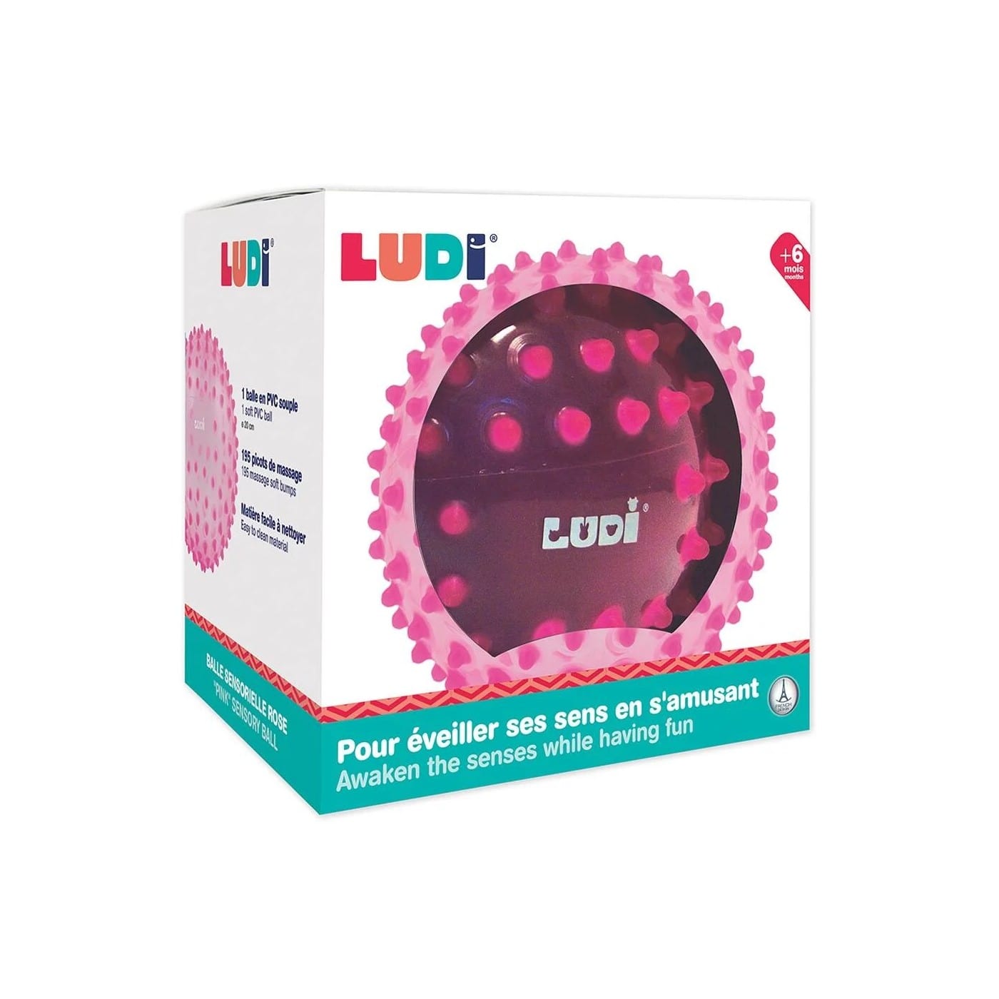 LUDI Pelota Pelotas sensorial Rosa
