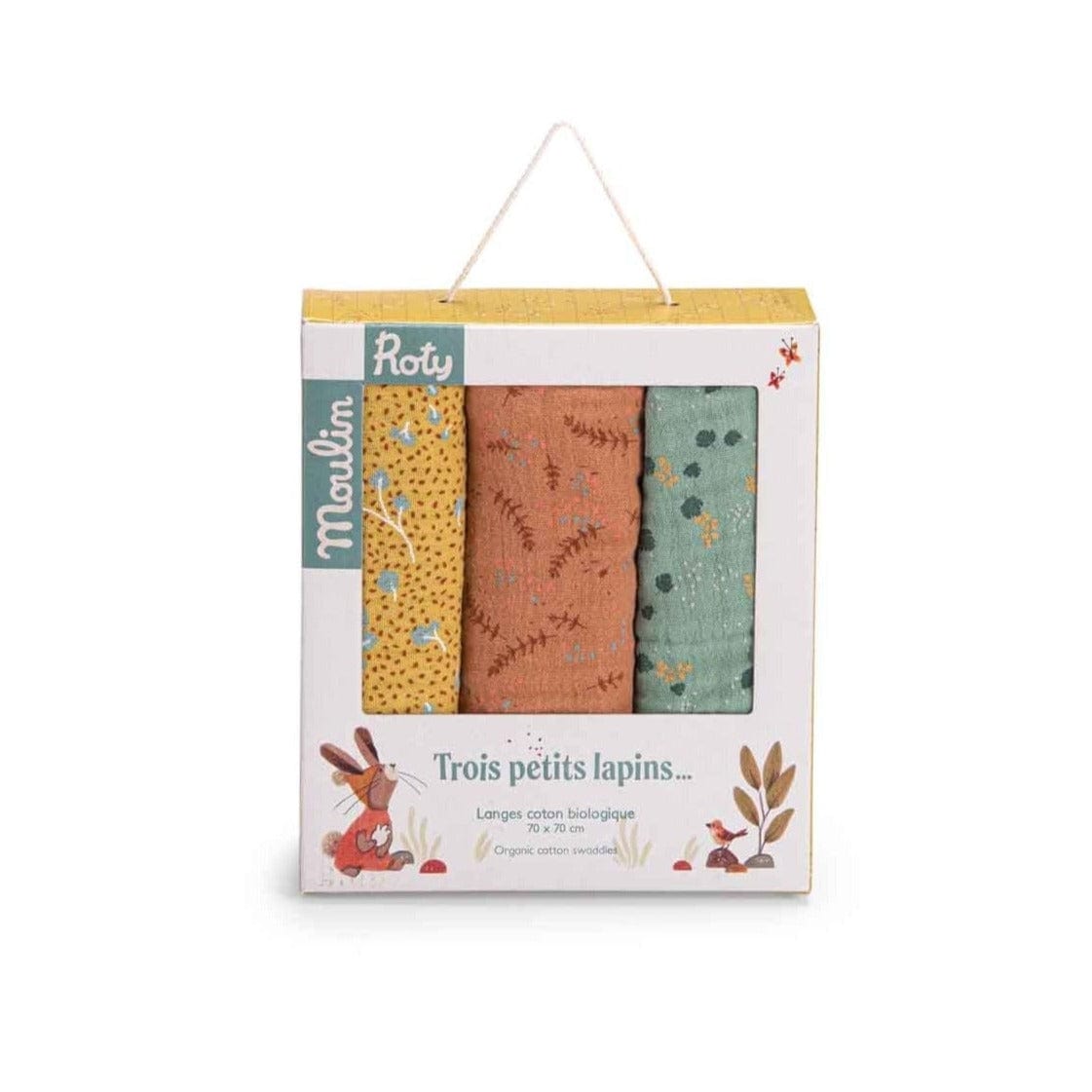 MOULIN ROTY Accesorios bebé Set de 3 pañales estampados 678273