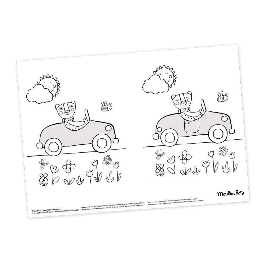 MOULIN ROTY Libro Actividades 40 individuales para colorear Popipop 661613