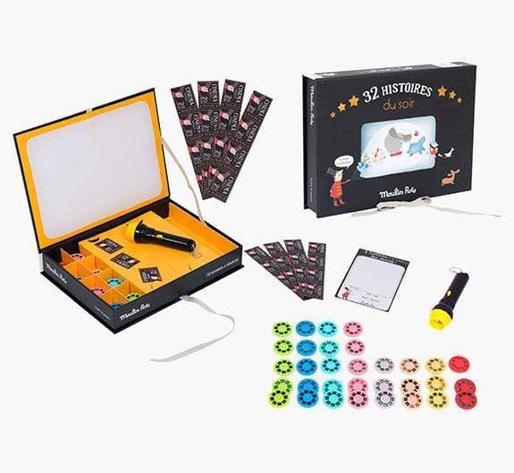 MOULIN ROTY Música y teatro +3 Set para proyectar historias Deluxe 32 Discos, Vamos al Cine 711114