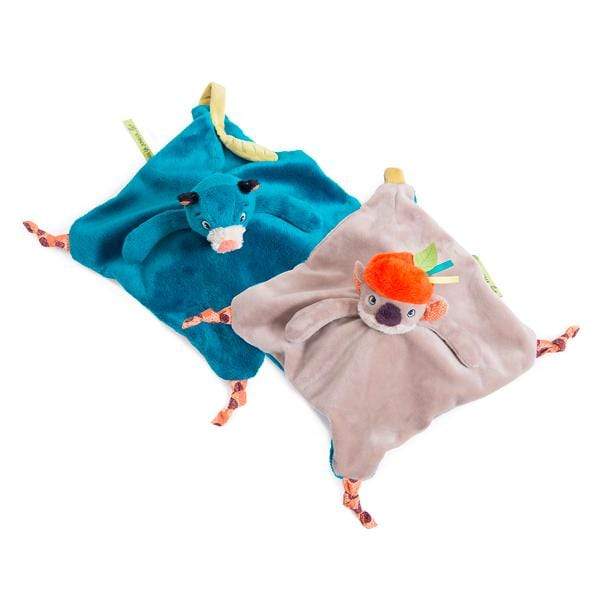 MOULIN ROTY Peluches Doudou Tuto Escondite Koala / Pantera Dans la Jungle 668019