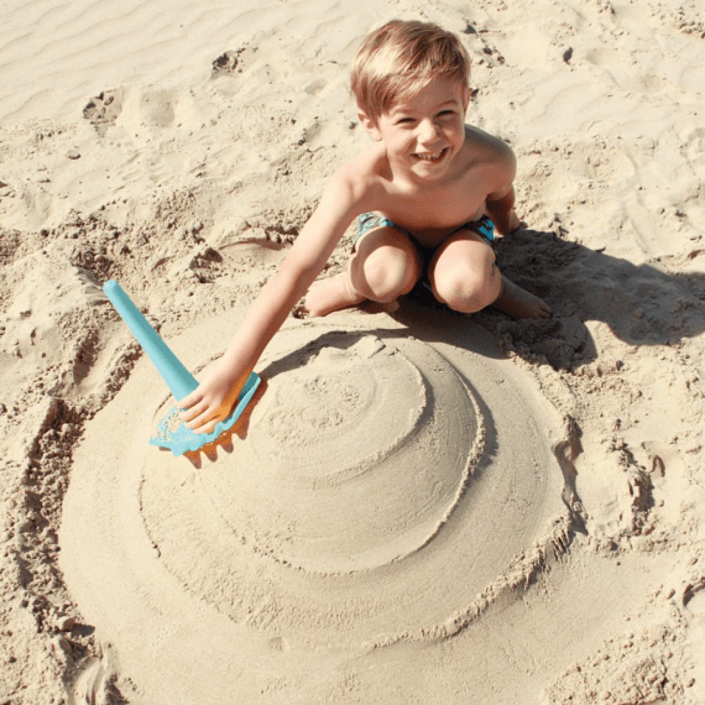 QUUT Juegos de Exterior Rastrillo de playa 3 en 1 Azul triplet QU172345