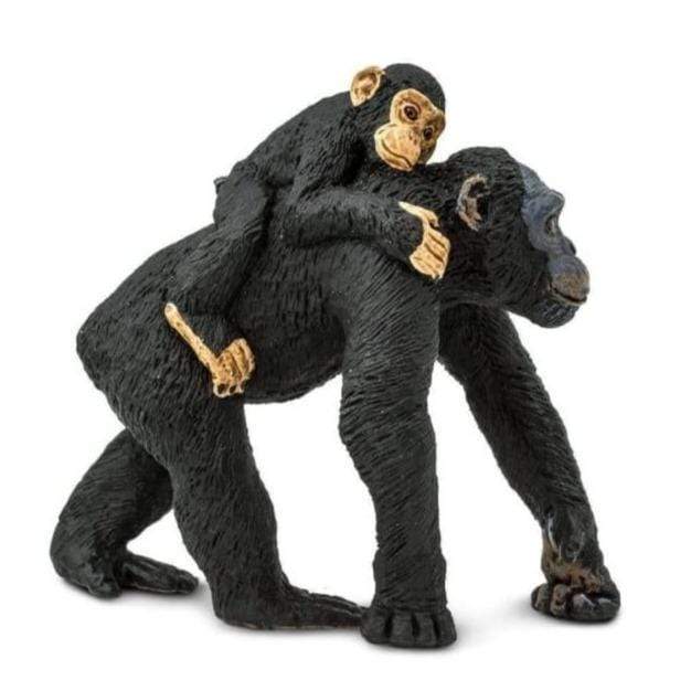 SAFARI Animales y Dinosaurios Coleccionables Chimpancé con Bebé Coleccionable SA295929