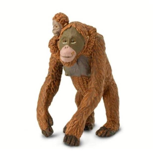 SAFARI Animales y Dinosaurios Coleccionables Orangután con Bebé Coleccionable SA293529