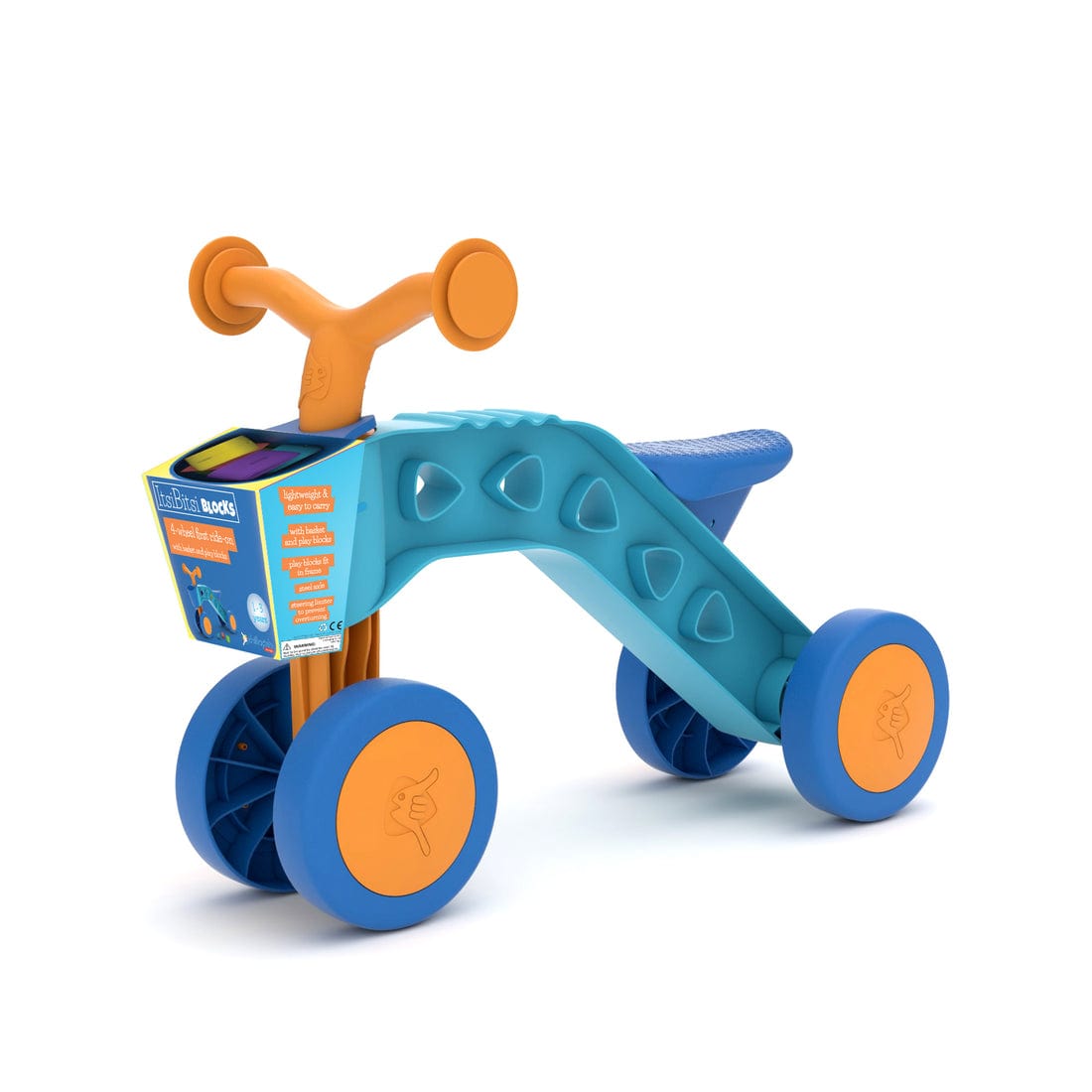 Chillafish Correpasillos Correpasillos ItsiBitsi Blocks ride on with - Light Blue Orange - Chillafish CPIB02LBO
