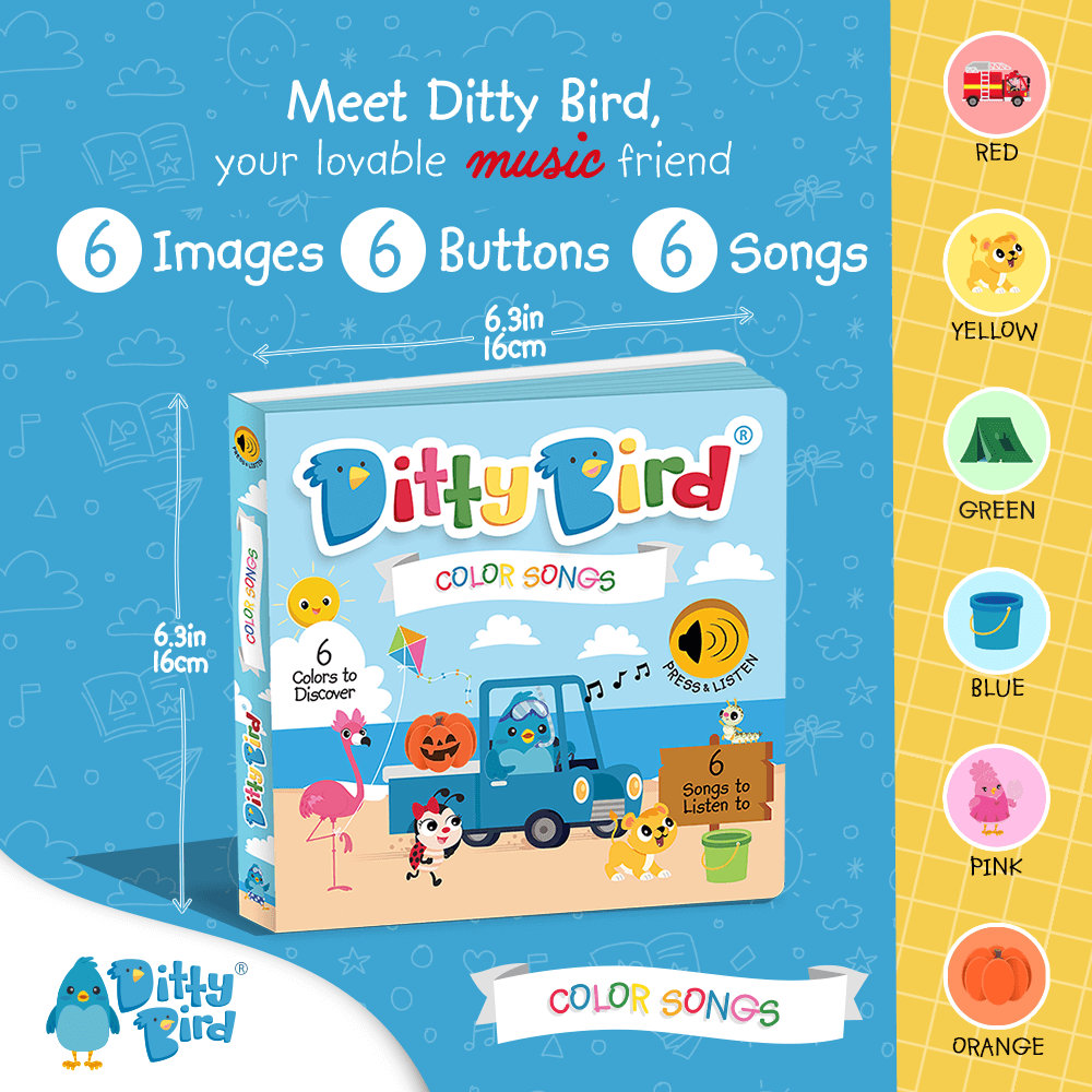 Ditty Bird Libro Musical Libro Interactivo Color Songs - Ditty Bird 9781919650081